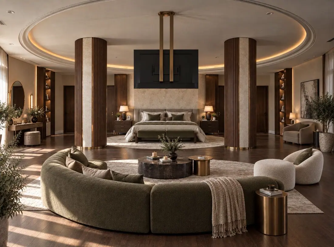 Villa YB, Rabat — salon circulaire sous coupole